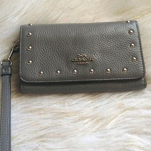 Gray wristlet Coach wallet!